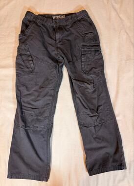 Guide Gear Men’s 36 Cargo Work Pants Charcoal Cotton Utility Carpenter Outdoor